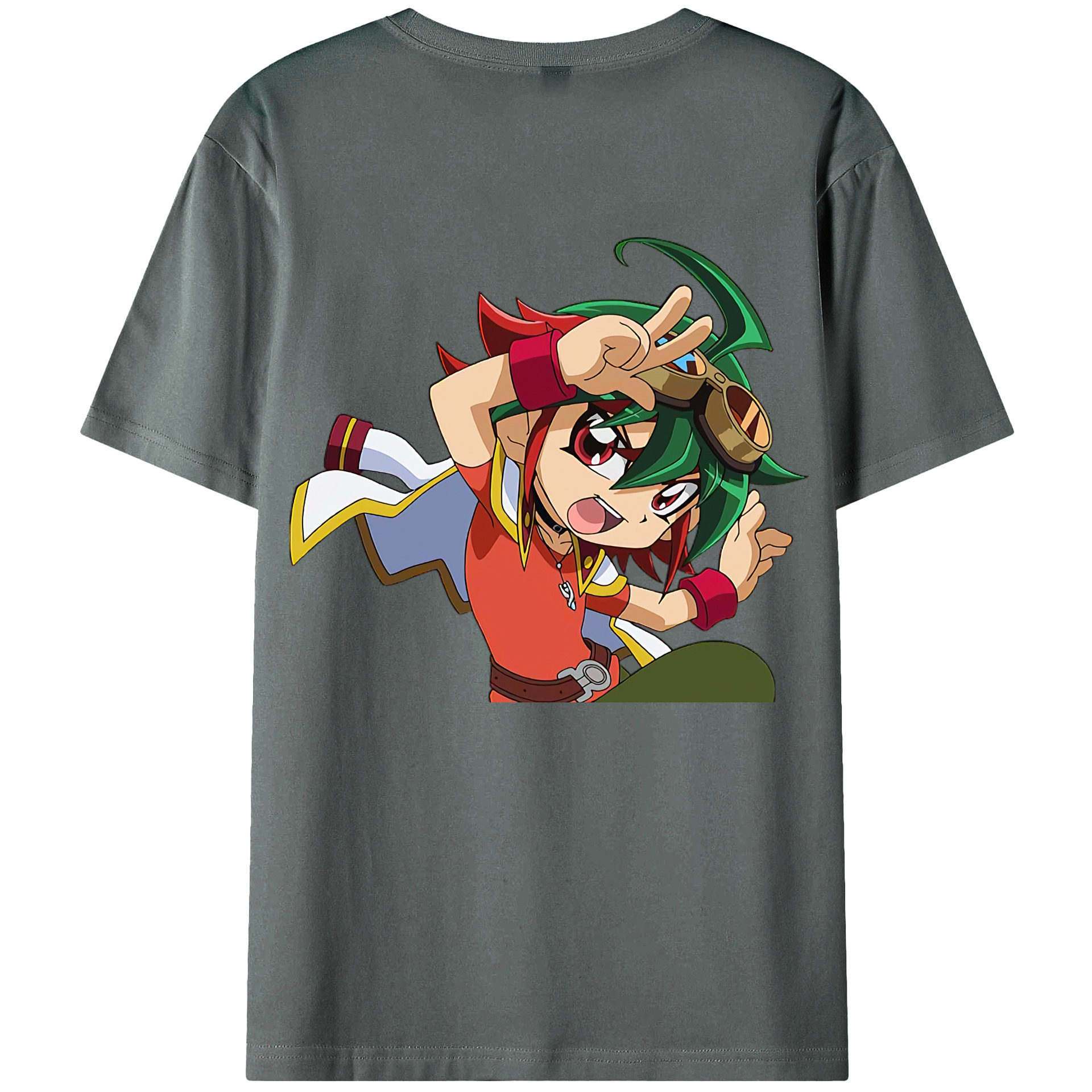 （画像用） 遊☆戯☆王 Yu-Gi-Oh! 綿100％ メンズ半袖Tシャツ（バックプリント） 通気性